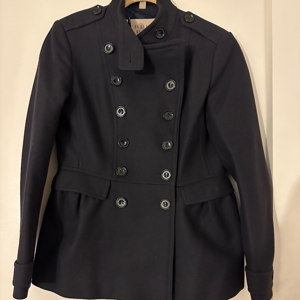Burberry Brit Black Wool Peacoat